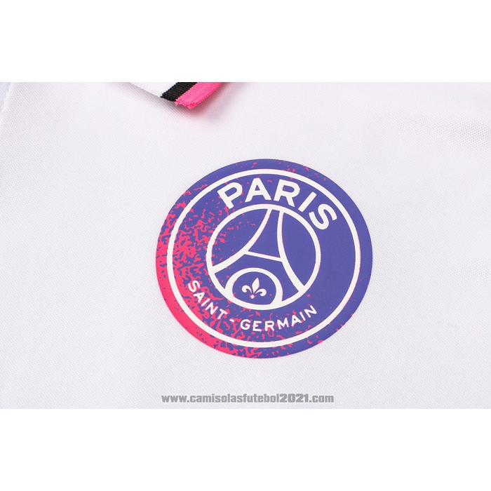 Camisola Polo Paris Saint-Germain Jordan 2021-2022 Branco